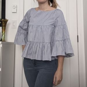 Mark D Sikes ruffled crop top